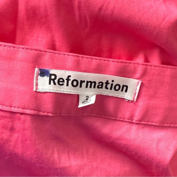 NWT REFORMATION Organic Cotton Poplin High Rise Fitted Waist Wrap Maxi Skirt 2 - Picture 6 of 9